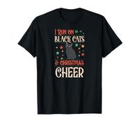 Corro con Gatos Negros y alegría navideña Que Coinciden con X-Mas Squad Camiseta