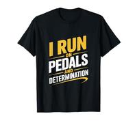 Corro con pedales y desplazamiento en bicicleta de determinación Camiseta