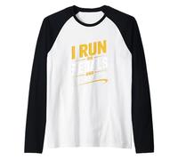 Corro con pedales y desplazamiento en bicicleta de determinación Camiseta Manga Raglan