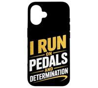 Corro con pedales y desplazamiento en bicicleta de determinación Carcasa para iPhone 16