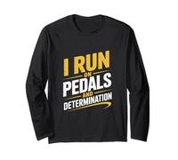 Corro con pedales y desplazamiento en bicicleta de determinación Manga Larga
