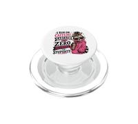 Corro con Sarcasmo con cafeína y tolerancia Cero a la Estupidez PopSockets PopGrip para MagSafe