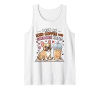 Corro en café Helado y Frenchie Kisses Lindo Perro Camiseta sin Mangas