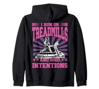 Corro en cintas de correr y buenas intenciones Sudadera con Capucha