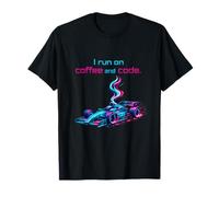 Corro en el café y Programador de código Humor Design Camiseta
