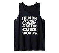Corro en el Caos del café y Palabras Cuss Camiseta sin Mangas