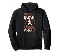 Corro en Karate y Navidad Cheer Matching X-Mas Squad Sudadera con Capucha