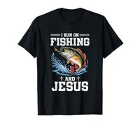Corro En Pesca Y Jesús Fe Señor Naturaleza Camiseta
