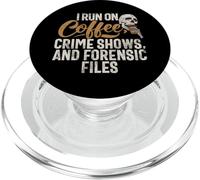 Corro en programas de Coffee Crime y Forensic Files True Crime PopSockets PopGrip para MagSafe