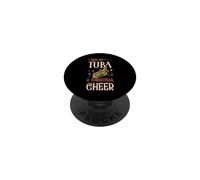 Corro en Tuba y Navidad Cheer Matching X-Mas Squad PopSockets PopGrip Adhesivo