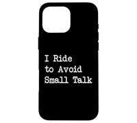 Corro para evitar charlas triviales, citas divertidas sobre ciclismo, ropa Carcasa para iPhone 16 Pro Max