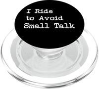 Corro para evitar charlas triviales, citas divertidas sobre ciclismo, ropa PopSockets PopGrip para MagSafe