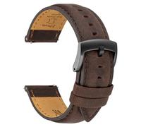 CORROPELLE Correas de reloj de cuero de liberación rápida, correa de reloj de cuero de grano superior vintage elegante de repuesto para hombres y mujeres, reloj y reloj inteligente, ancho a elegir