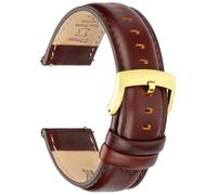 CORROPELLE Correas de reloj de cuero de liberación rápida, elegantes correas de cuero de grano superior de repuesto para hombres y mujeres, reloj y reloj inteligente, ancho a elegir 18 mm, 19 mm, 20