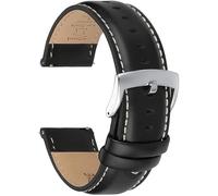 CORROPELLE Correas de reloj de cuero de liberación rápida, elegantes correas de cuero de grano superior de repuesto para hombres y mujeres, reloj y reloj inteligente, ancho a elegir 18 mm, 19 mm, 20