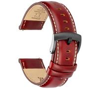 CORROPELLE Correas de reloj de cuero de liberación rápida, elegantes correas de cuero de grano superior de repuesto para hombres y mujeres, reloj y reloj inteligente, ancho a elegir 18 mm, 19 mm, 20