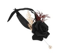 Corsage Decor Halloween Suit Fake Rose Decorative Shirt Bulk Brooches Brooch Pin Silk Black