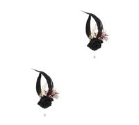 Corsage Decor Halloween Suit Fake Rose Decorative Shirt Bulk Brooches Brooch Pin Silk Black