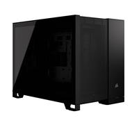 CORSAIR 2500D Airflow mATX Caja para PC - Sin Ventiladores Incluidos - Diseño de Doble Cámara - Amplia Flexibilidad de Refrigeración - Compatible con Placa Base de Conexión Inversa - Negro