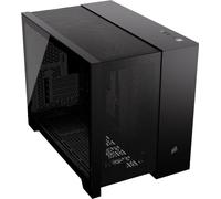 CORSAIR 2500D Airflow mATX Caja para PC - Sin Ventiladores Incluidos - Diseño de Doble Cámara - Amplia Flexibilidad de Refrigeración - Compatible con Placa Base de Conexión Inversa - Negro