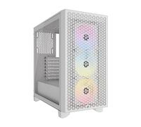 CORSAIR 3000D RGB Airflow Chasis para PC Semitorre - 3 Ventiladores AR120 RGB - Compatibilidad con GPU de Tres Ranuras - Admite hasta 8 Ventiladores de 120 mm - Diseño de Gran Caudal de Aire - Blanco