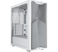 CORSAIR 3200D RS Caja para PC Semitorre - 3 Ventiladores RS120 PWM Incluidos, Brazo Estabilizador Anticaída con GPU, ASUS BTF, MSI Project Zero, Gigabyte Project Stealth - Blanco
