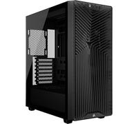 CORSAIR 3200D RS Caja para PC Semitorre - 3 Ventiladores RS120 PWM Incluidos, Brazo Estabilizador Anticaída con GPU, ASUS BTF, MSI Project Zero, Gigabyte Project Stealth - Humo