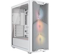 CORSAIR 3200D RS Caja para PC Semitorre ARGB - 3 Ventiladores RS120 ARGB PWM Incluidos, Brazo Estabilizador Anticaída con GPU, ASUS BTF, MSI Project Zero, Gigabyte Project Stealth - Blanco