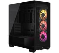 Corsair 3500x argb media-torre atx caja de pc - cristal templado panor