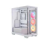CORSAIR 3500X LX-R RGB iCUE Link Caja de PC Semitorre - 3 Ventiladores LX120-R RGB preinstalados, Incluye iCUE Link System Hub, Puede Incluir hasta 10 Ventiladores de 120mm - Blanco