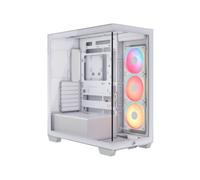 CORSAIR 3500X LX-R RGB iCUE Link Caja de PC Semitorre - 3 Ventiladores LX120-R RGB preinstalados, Incluye iCUE Link System Hub, Puede Incluir hasta 10 Ventiladores de 120mm - Blanco