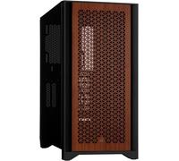 Corsair 4000D Airflow Chasis ATX Semitorre con Cristal Templado (Panel Frontal con Un Caudal de Aire Elevado y Lateral, Dos Ventiladores de 120 mm Incluidos) Negro y Teca