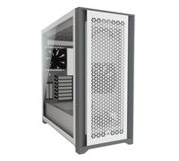 Corsair 5000D Airflow Chasis de PC ATX Semitorre con Cristal Templado (Panel Frontal con un Caudal de Aire Elevado, Sistema de Gestión del Cableado RapidRoute, Dos Ventiladores de 120 mm) Color Blanco