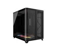 CORSAIR Air 5400 RS-R ARGB Caja para PC semitorre panorámica de Triple cámara - 3 Ventiladores RS120-R ARGB Reverse-Rotor preinstalados - conductos de Alto Flujo y bajo Ruido - Negro