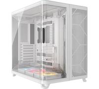 CORSAIR Air 5400 RS-R ARGB Caja para PC semitorre panorámica de Triple cámara - 3 Ventiladores RS120-R ARGB Reverse-Rotor preinstalados - conductos de Alto Flujo y bajo Ruido - Blanca