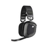 Corsair Auriculares inalámbricos multiplataforma HS80 RGB para Juegos, Dolby Atmos, diseño Ligero y cómodo, micrófono de Calidad de transmisión, Compatible con iCUE, PC, Mac, PS5, PS4, Color Negro