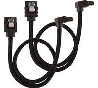 Corsair - Cable SATA Blindado Premium - SATA 6Gbps 30 cm, Conector A 90 °, Negro