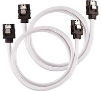 Corsair - Cable SATA Blindado Premium - SATA 6Gbps 60 cm, Blanco