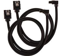 Corsair - Cable SATA Blindado Premium - SATA 6Gbps 60 cm, Conector A 90 °, Negro