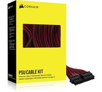 Corsair - Cable de alimentación Tipo 5 con Funda Individual (Kit de Inicio), Color Negro y Rojo