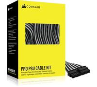 Corsair Cables de Fuente de alimentación Tipo 5 con Funda Individual, Kit Profesional, Blanco y Negro