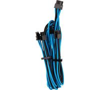 Corsair - Cables protegidos de Forma Individual con Revestimiento PCIe (Conector de Cada) Type 4 Gen 4 Corsair Premium, PCIe de 6+2 Clavijas Individual, Azul/Negro