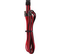 Corsair - Cables protegidos de Forma Individual con Revestimiento PCIe (Conector de Cada) Type 4 Gen 4 Corsair Premium, PCIe de 6+2 Clavijas Individual, Rojo/Negro