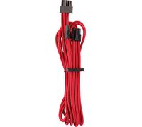Corsair - Cables protegidos de forma Individual con revestimiento PCIe (conector de cada) Type 4 Gen 4 Premium, PCIe de 6+2 Clavijas Individual, Rojo