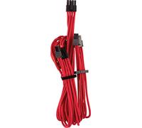 Corsair - Cables protegidos de forma Individual con revestimiento PCIe (conector de cada) Type 4 Gen 4 Premium, PCIe de 6+2 Clavijas Individual, Rojo