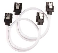 Corsair Cables SATA III con manga premium (paquete de 2) - Blanco