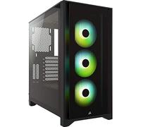 Corsair Caja Icue 4000X Rgb Tempered Glass Negra Cc-9011204-Ww, Negro, One Size