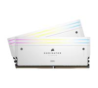 CORSAIR Dominator Titanium RGB DDR5 RAM 64GB (2x32GB) DDR5 hasta 6400MHz CL32 Intel XMP 3.0 Memoria de Ordenador de Sobremesa - Blanco (CMP64GX5M2B6400C32W)