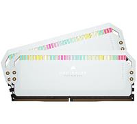 Corsair Dominator Platinum RGB DDR5 32 GB (2x16 GB) 6200MHz C36 Memoria per Desktop (Regulación de Voltaje integrada, Refrigeración DHX patentada, 12 Leds RGB CAPELLIX, Optimizadas para Intel) Blanco