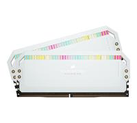 Corsair DOMINATOR PLATINUM RGB DDR5 32GB (2 x 16 GB) 5200MHz C40 Memoria per Desktop (Regulación de voltaje integrada, Refrigeración DHX patentada, 12 LEDs CAPELLIX RGB, Optimizadas para Intel) Blanco